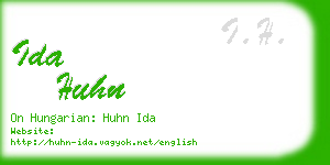 ida huhn business card